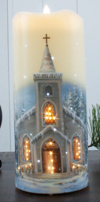 GD0123-LED CANDLE : Christmas Chapel