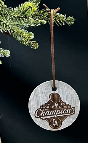 DU0011-Holiday Ornament : 2025 MLB Champ Dodgers