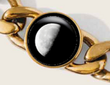 MG0090-Lunar Curb Link Bracelet : Stainless
