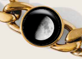 MG0090-Lunar Curb Link Bracelet : Stainless