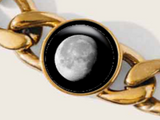 MG0090-Lunar Curb Link Bracelet : Stainless