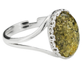 AM0244 - Green Amber Ring