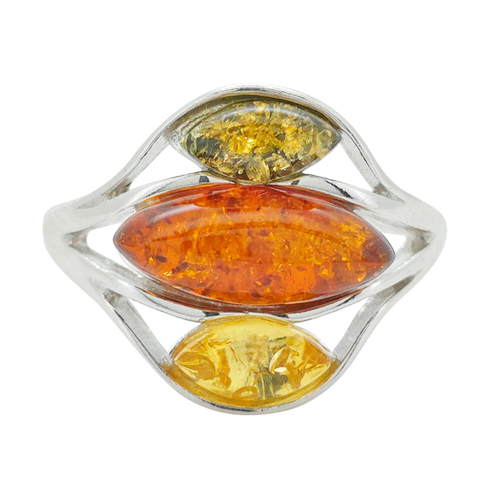 AM0272 - Multicolor Amber Ring