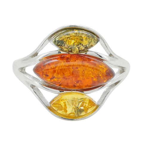 AM0272 - Multicolor Amber Ring