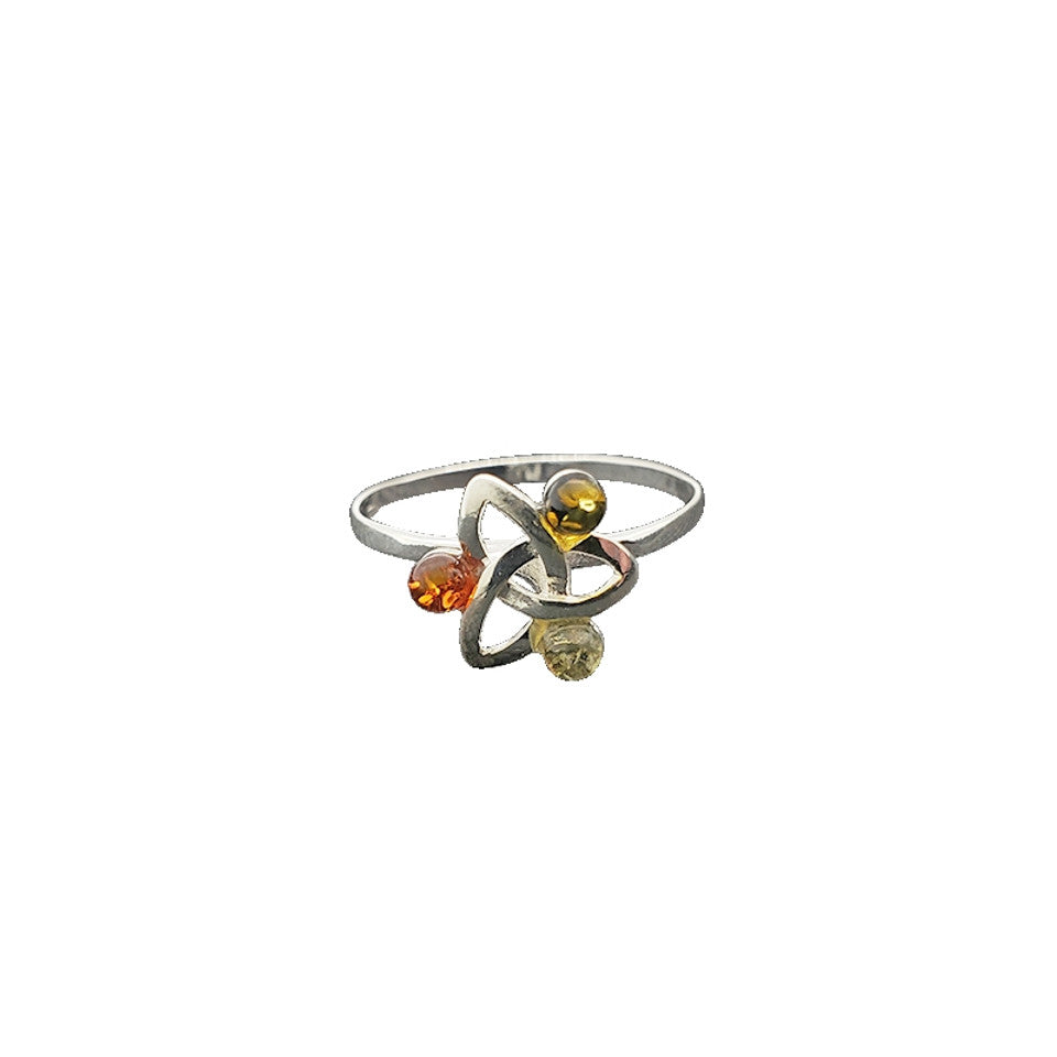 AM0273 - Multicolor Amber Ring