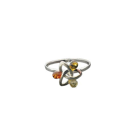AM0273 - Multicolor Amber Ring
