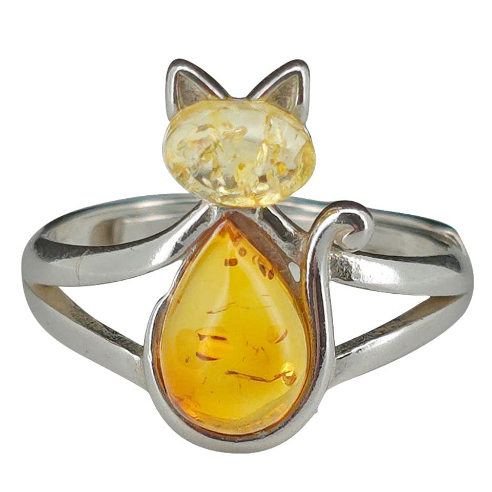 AM0277 - Multicolor Amber Ring