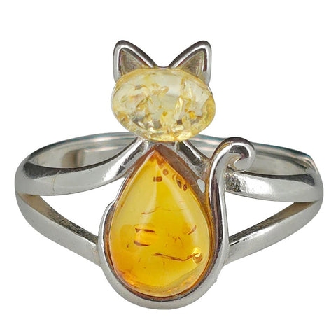 AM0277 - Multicolor Amber Ring