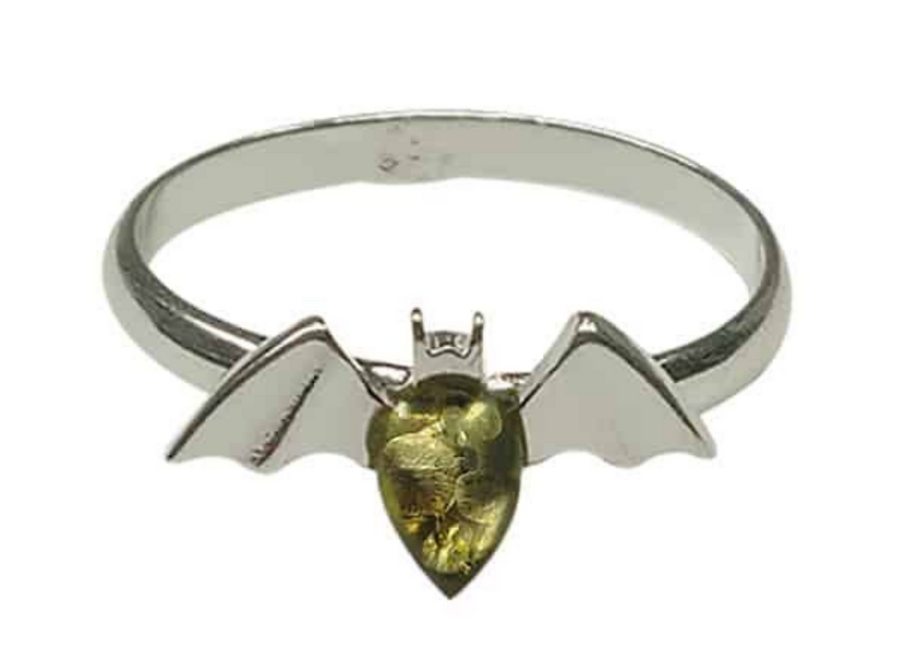 AM0286 - Green Amber Ring