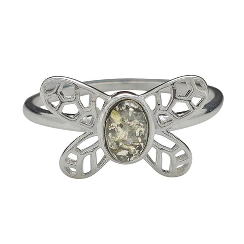 AM0294 - Green Amber Ring