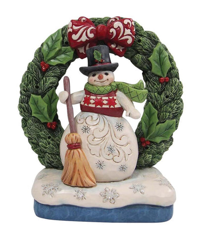 EP7824-JS XMAS : Snowman in LED Wreath