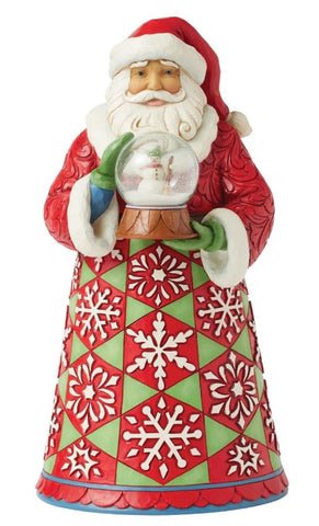 EP8530- JS SANTA : Santa Holding Snow Globe