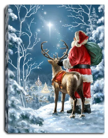GD0036-LED Canvas : CHRISTMAS  Santa