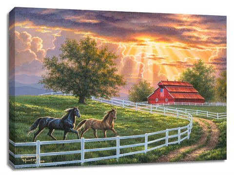 GD0091- LED Canvas : ANIMALS Horses