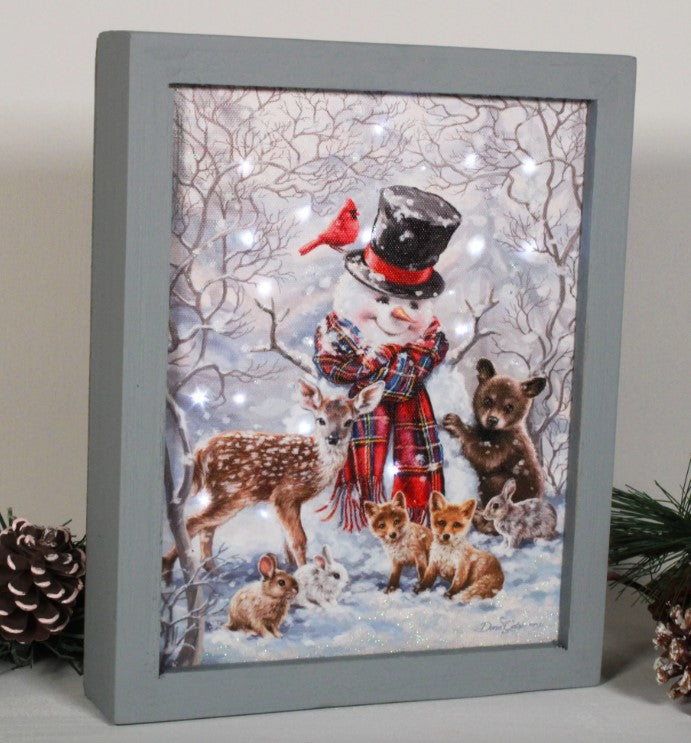 GD0098- LED Canvas : CHRISTMAS Snowman