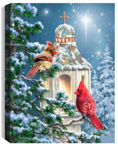 GD0107-LED Canvas : Cardinal Chapel Xmas