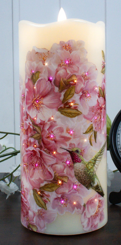 GD0109-LED CANDLE : Hummingbirds