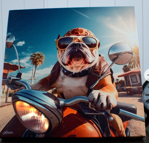 GD0114-LED Canvas : ANIMALS Bulldog