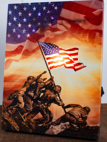GD0116-LED Canvas : PATRIOTIC Land of the Brave
