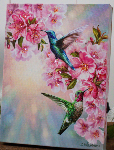 GD0118-LED Canvas : BIRDS Hummingbirds