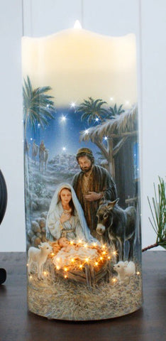 GD0122-LED CANDLE : Chritmas Nativity
