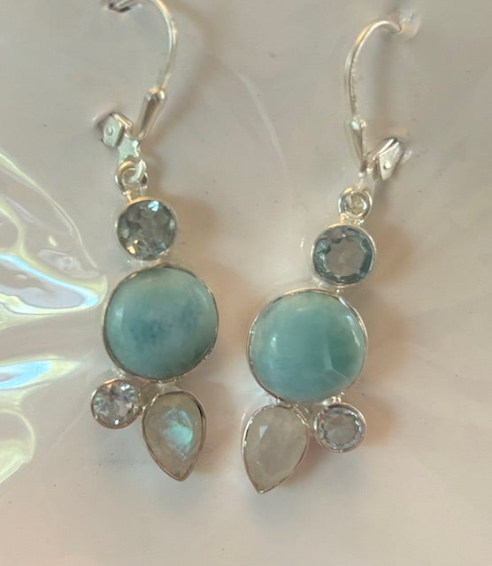 SS0403 - Larimar with Moonstone : ER