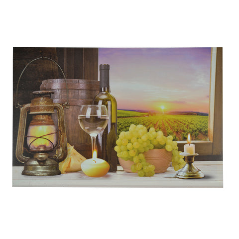 TS0036-Wine Glass and Bottle Canvas