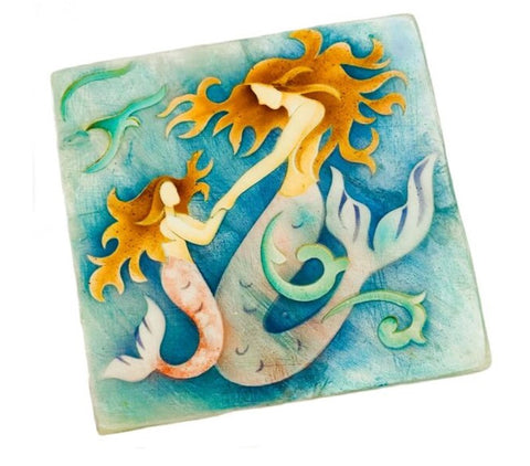KU0150-Capiz Box : Mermaid & Child