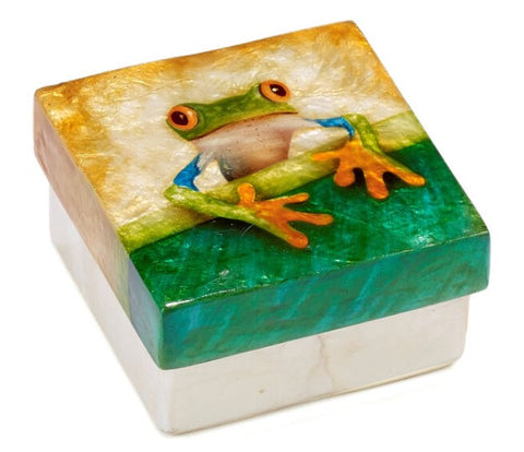 KU0163 - Capiz Box : Tree Frog