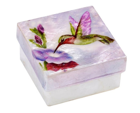 KU0164 - Capiz Box : Hummingbird