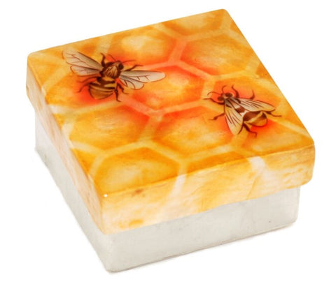 KU0166 - Capiz Box : Honey Bee