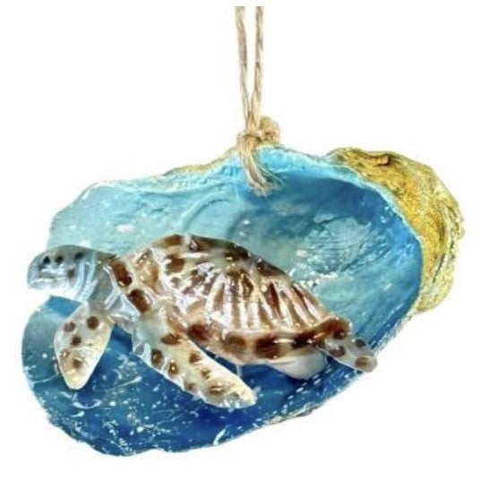 KU0170 - Oyster Shell : Sea Turtle HO