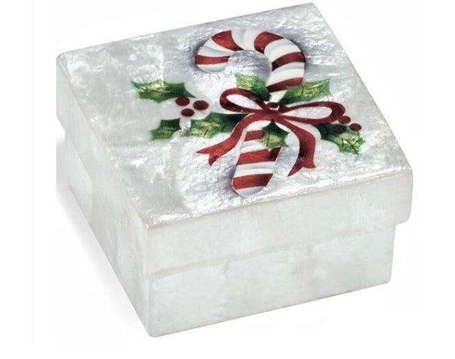 KU0176 - Capiz Box : Candy Cane