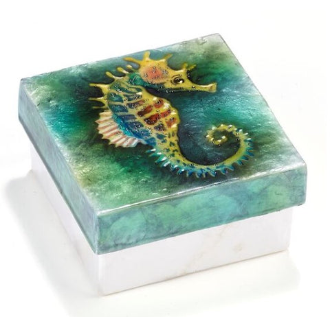 KU0178 - Capiz Box : Seahorse