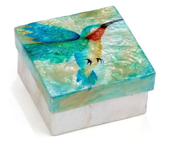KU0179 - Capiz Box : Hummingbird