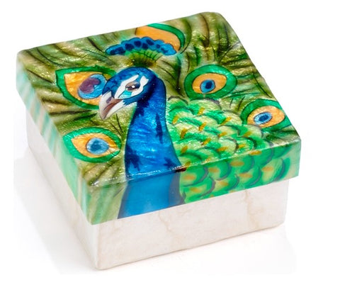 KU0185 - Capiz Box : Peacock