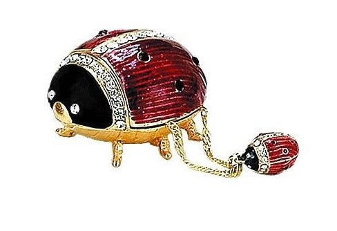KU0202 - Ladybug Box & Necklace : 2"x 1-1/4"