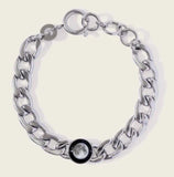 MG0090-Lunar Curb Link Bracelet : Stainless