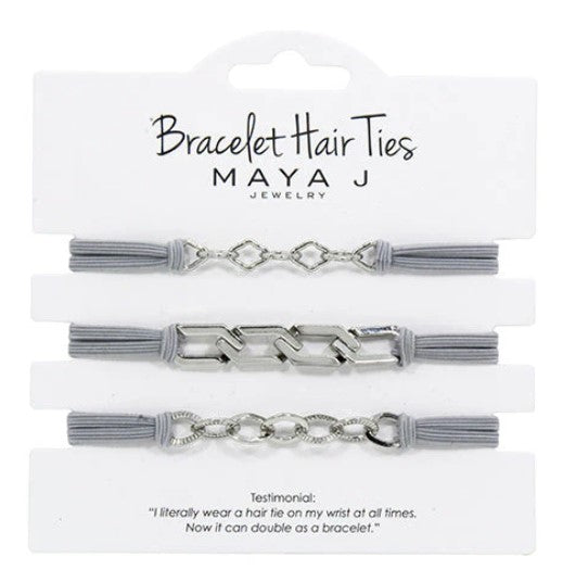 MJ0002-Silver Hair Tie : Chain