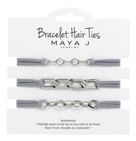 MJ0002-Silver Hair Tie : Chain