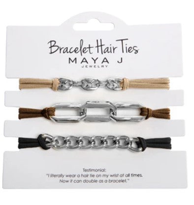 MJ0004-Silver Hair Tie : Chain