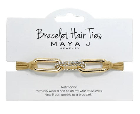 MJ0006-Gold Hair Tie : Chain