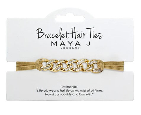 MJ0008-Gold Hair Tie : Chain