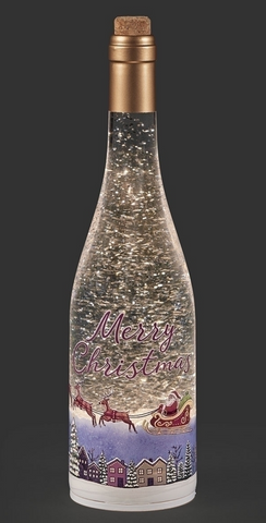 RO0373 - Lighted Wine Bottle : 12 in H