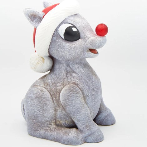 RO1388 - Lighted Rudolph with Santa Hat