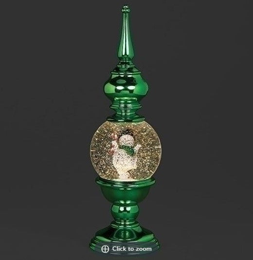 RO1410-Lantern : Lighted Swirl Finial Snowman
