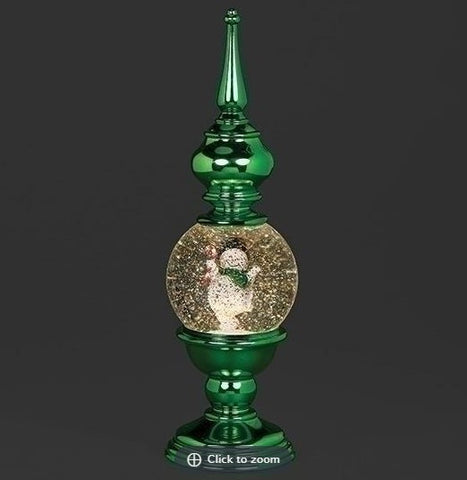 RO1410-Lantern : Lighted Swirl Finial Snowman