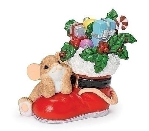 RO1411-Charming Tails : Mouse by Santa Boot