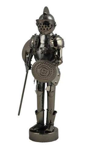 TS0050-Metal Knight Statue : 11" H