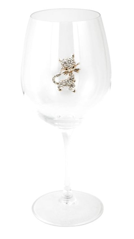 TS0061-Wine Glass : Gold Cat